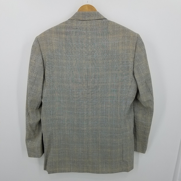 𝅺LOUIS Dell Olio Italy Wool Glen Plaid Blazer 38 - Picture 2 of 8